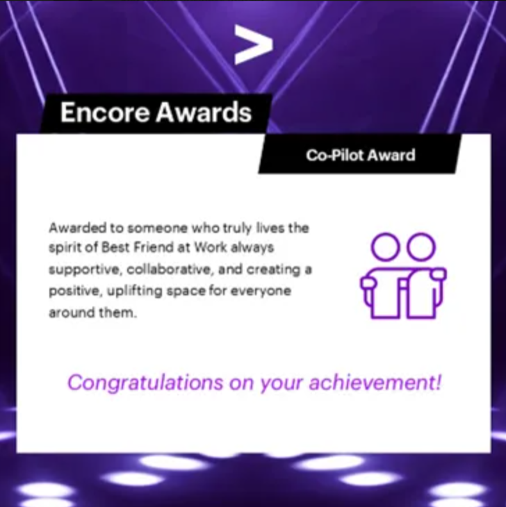Accenture Encore Awards Team Achievement Recognition