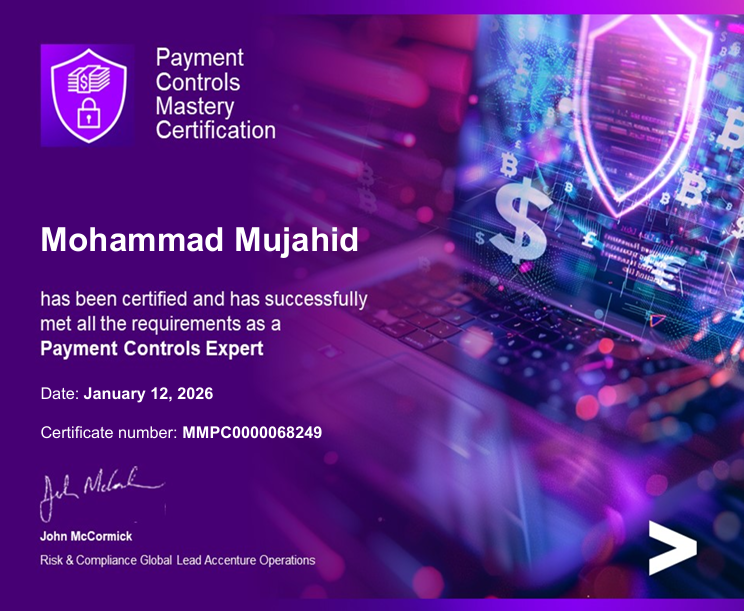 Accenture We Innovate Achievement Certificate