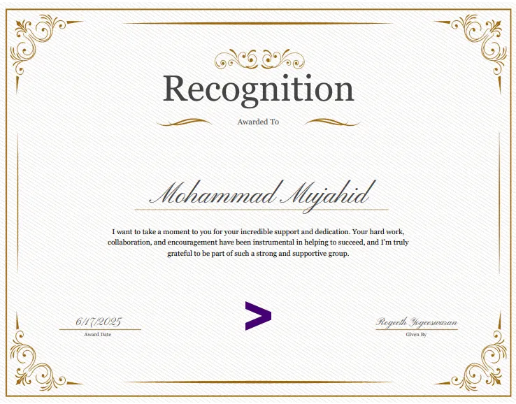 Accenture We Innovate Certificate for Business Impact